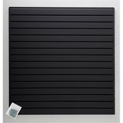 Jifram Extrusions Inc Jifram Extrusions; Inc. 01000800 Easy Living Easy Wall 4 ft. X 4 ft. or 8 ft. X 2 ft. Add Your Own Accessories Black Slatwall Kit 1000800